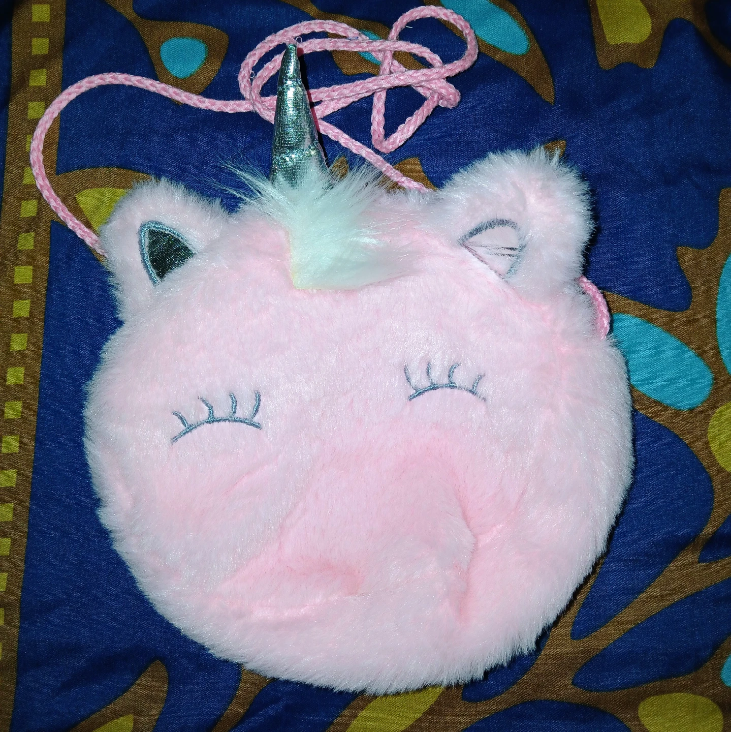 Small Pink Unicorn Plush Shoulder Bag