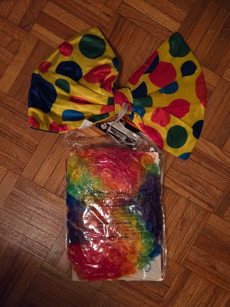 🥕🥕🥕🥕🥕Clown Wig & Bowtie Costume Set image indicator(2)