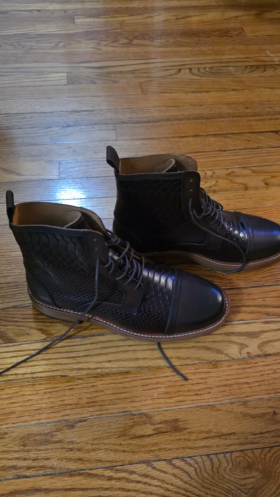 Marc Nolan Men's Brown Leather Boots Size 10 image indicator(2)