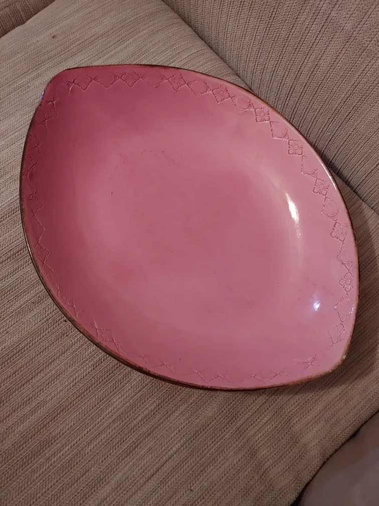 Ceramiche Alfa Pink Decorative Plate - Italy thumbnail