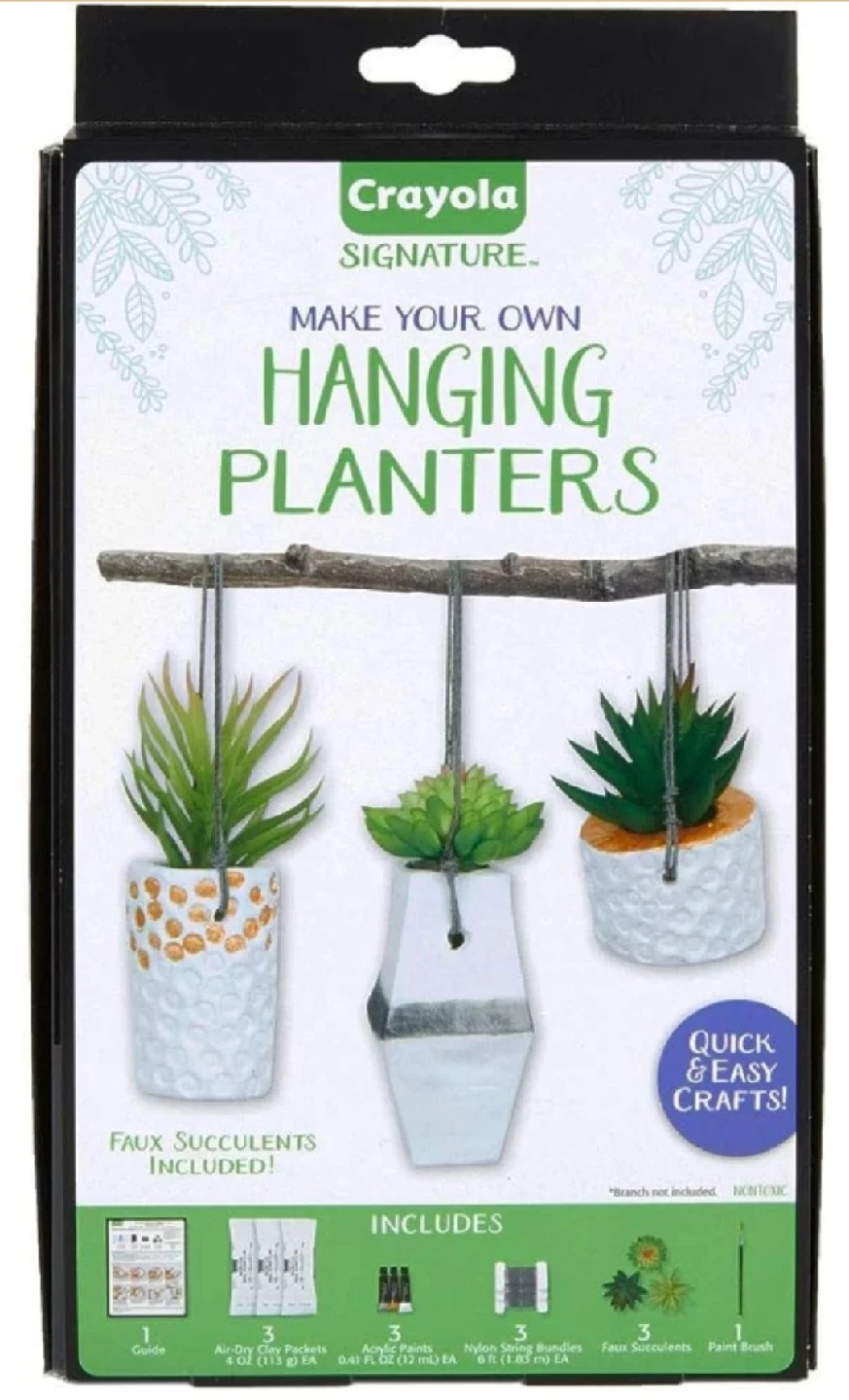 Crayola Signature Hanging Planters DIY Craft Kit