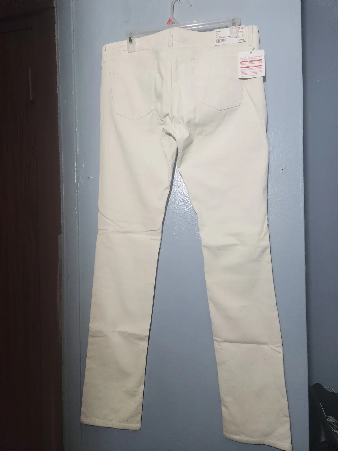 Uniqlo Heattech Corduroy Pants Off White - 29 inch image indicator(2)
