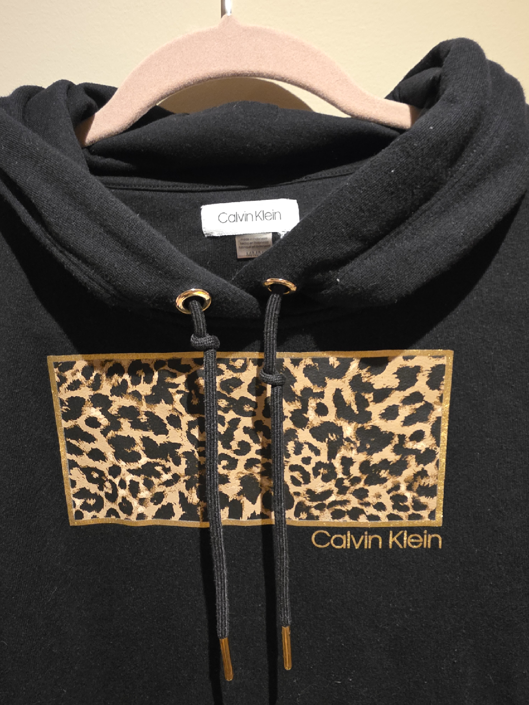 Calvin Klein Black Leopard Print Hoodie Dress - M/M - photo 2