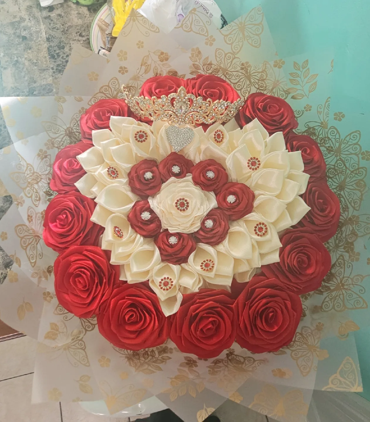 Handmade Decorative Flower Shadow Box