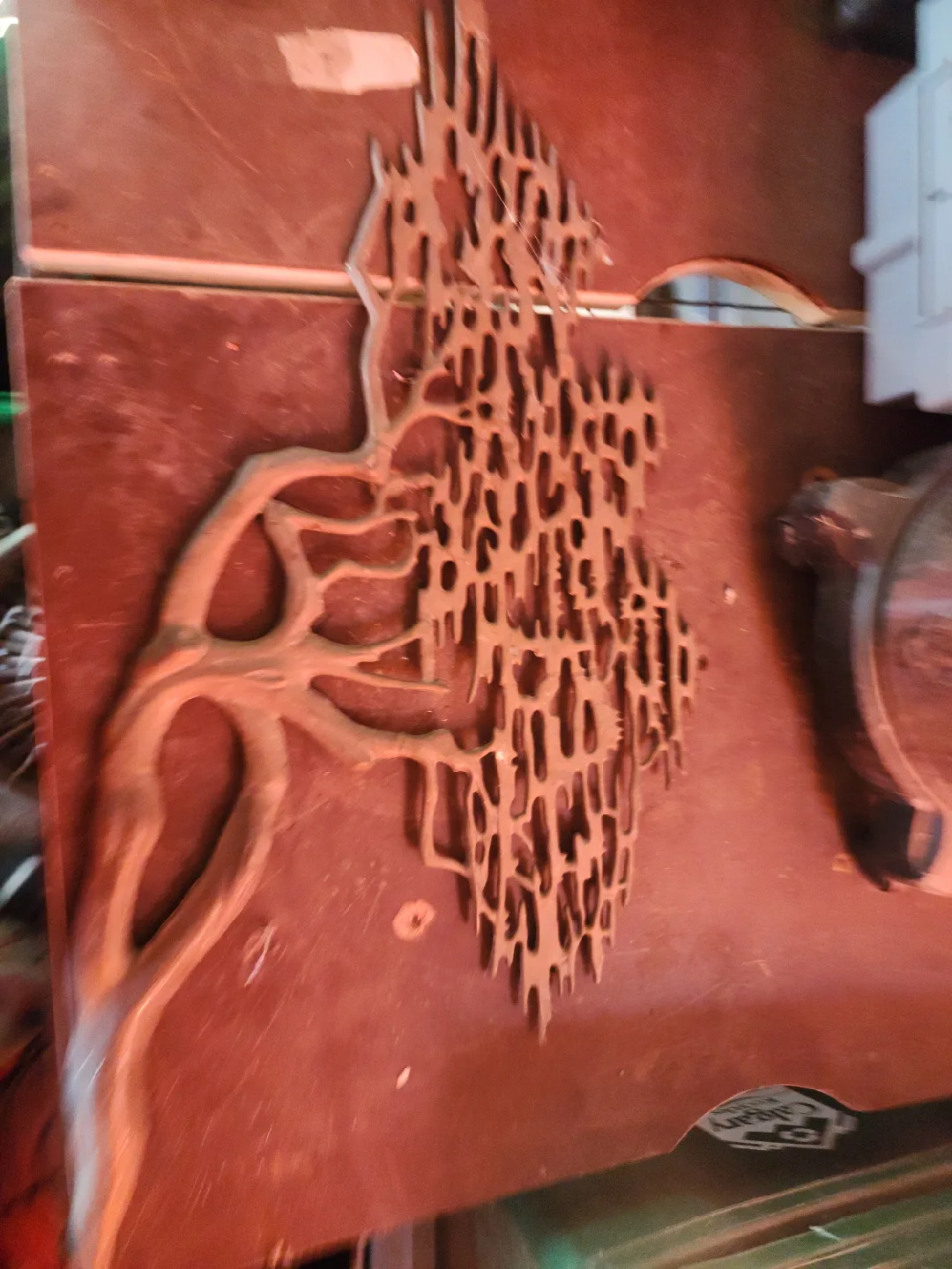Metal Tree Wall Art - Rustic Decor - Cedar tree thumbnail