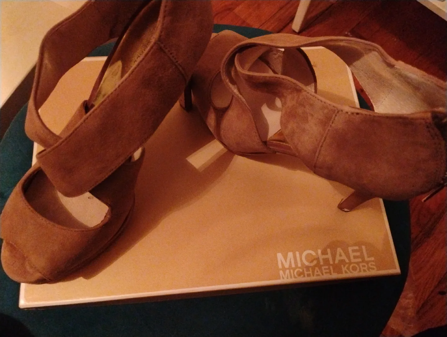 Michael Michael Kors Suede Heels - Size 7.5M thumbnail