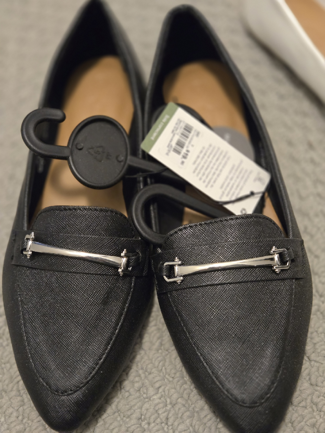 New Black Pointed Toe Flats - Size 7 - photo 2
