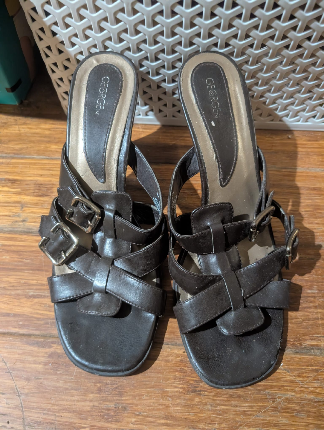 George Brown Buckle Sandals