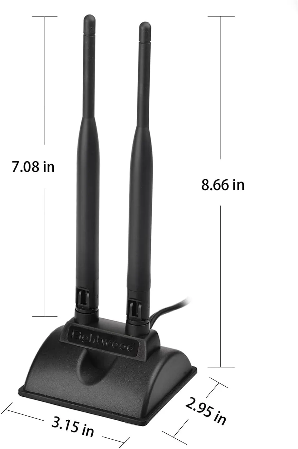 Eightwood 2.4GHz 5GHz Dual Band WiFi Antenna RP-SMA image indicator(6)