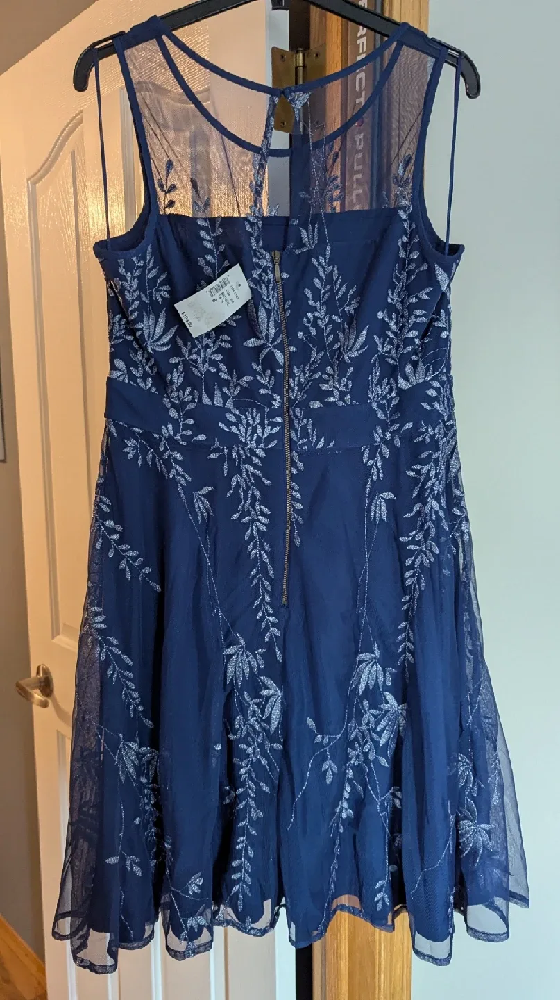 Blue Floral Dress NWT- Size 8 image indicator(2)