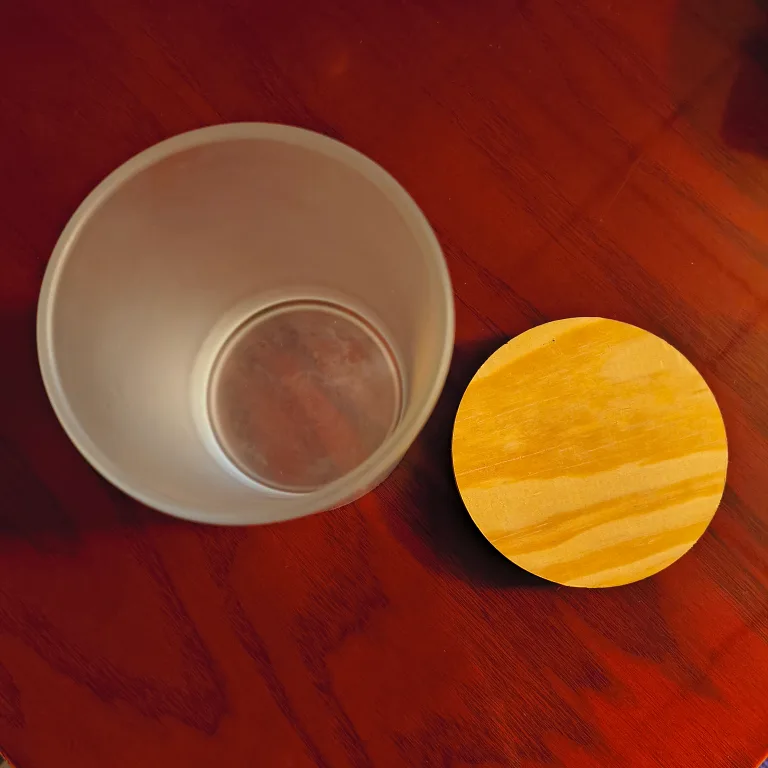 Frosted Candle in Glass Container 🧡 image indicator(3)