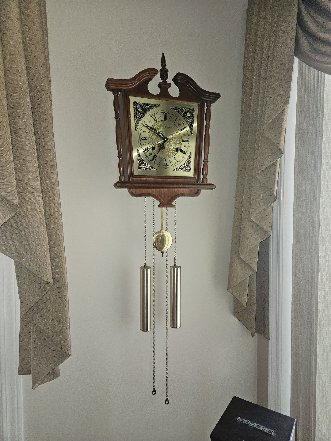 Vintage Wall Clock with Pendulum