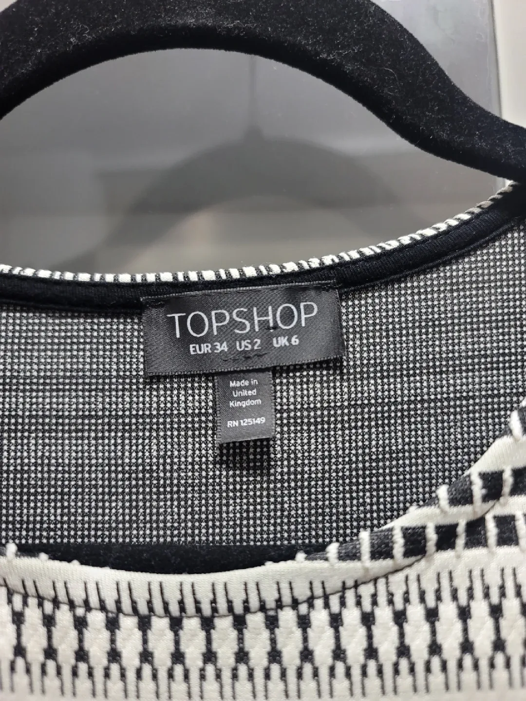 Topshop Black & White Dress - Size US 2 / UK 6 image indicator(2)