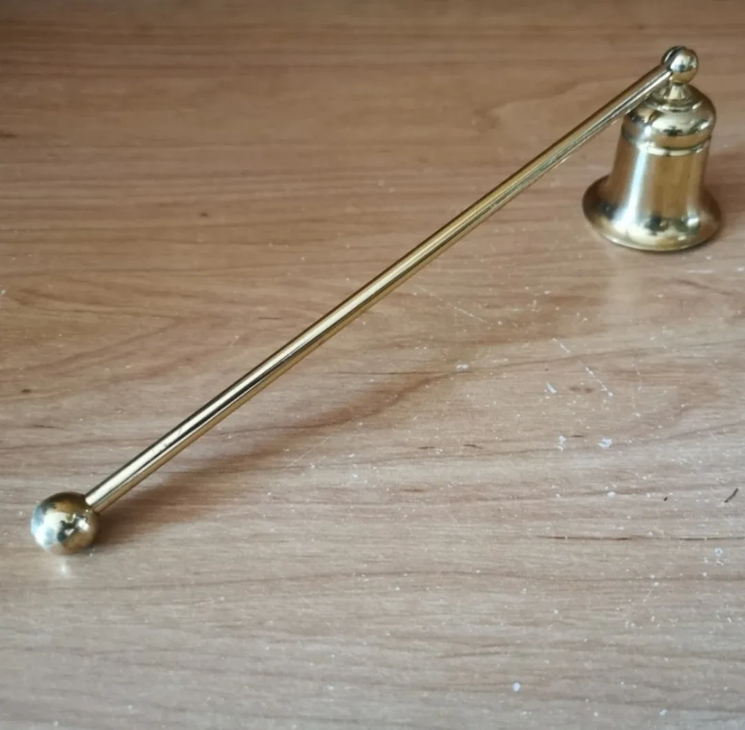 Brass Candelabra With Candle Snuffer image indicator(6)