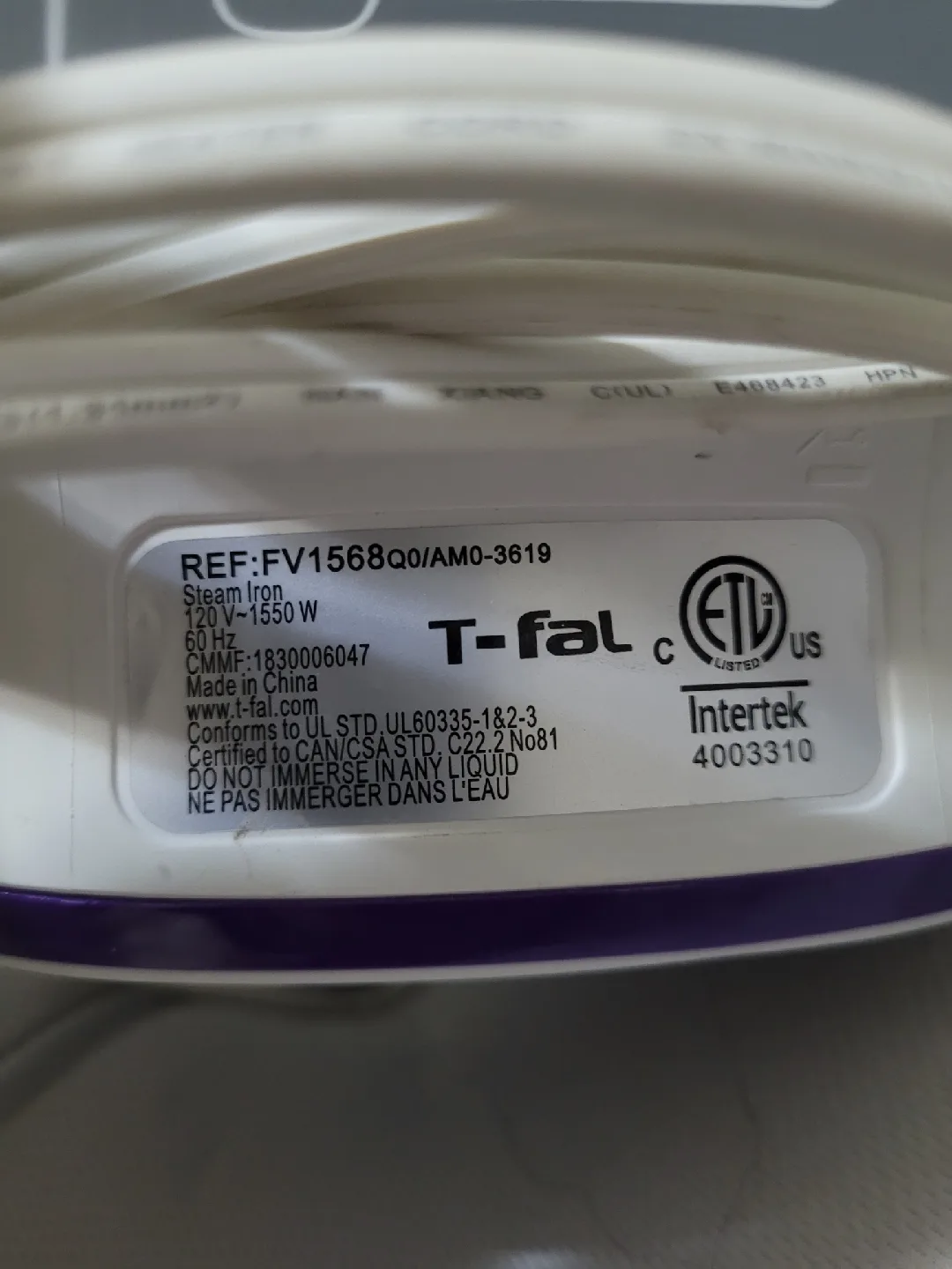 T-fal Fastglide FV1568Q0 Steam Iron image indicator(3)