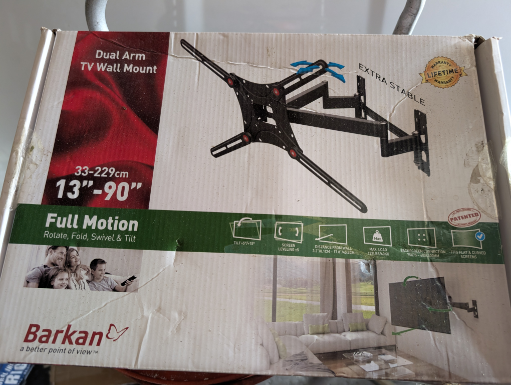 Barkan Dual Arm TV Wall Mount 13-90"