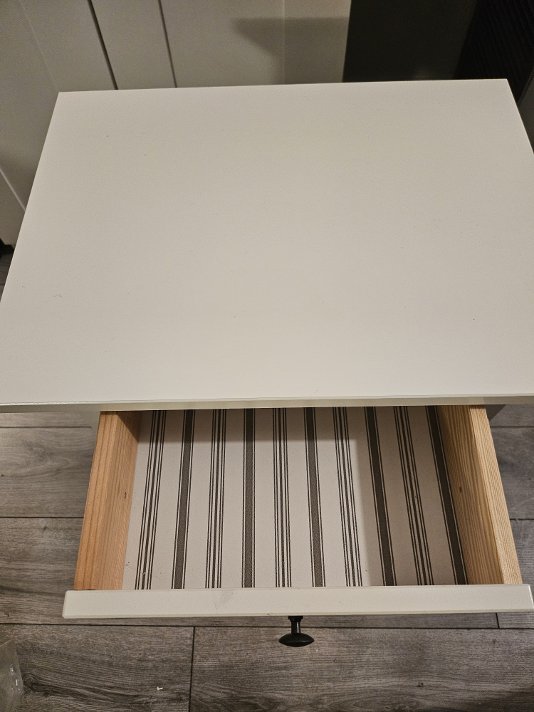 Two ikea white Bedside Table with Drawer - photo 2