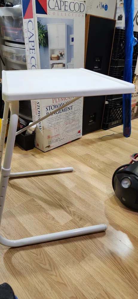 Like new Adjustable 21 " to 30"H. Folding Table image indicator(9)