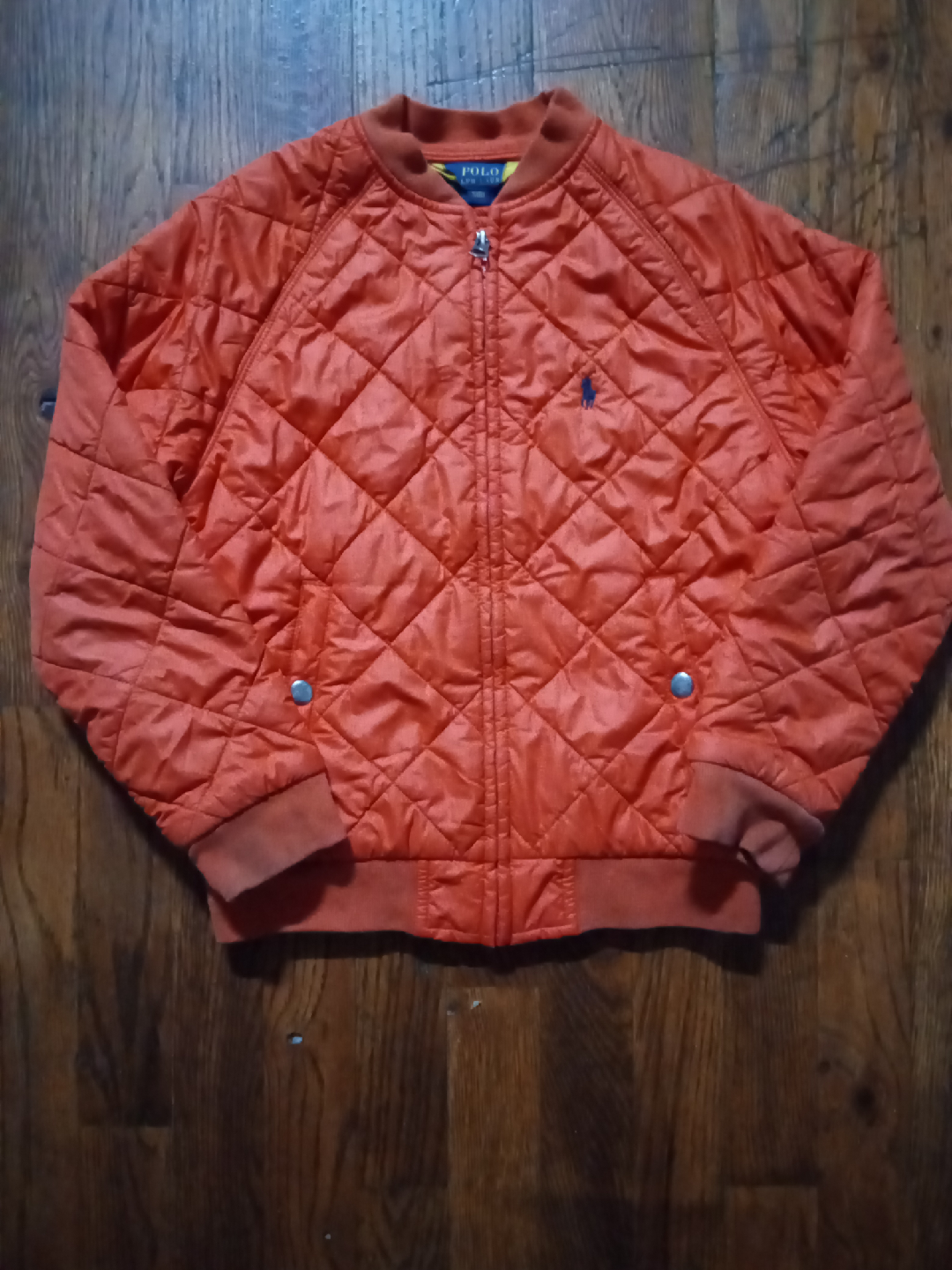Polo Ralph Lauren Orange Quilted Jacket - Size S(8)