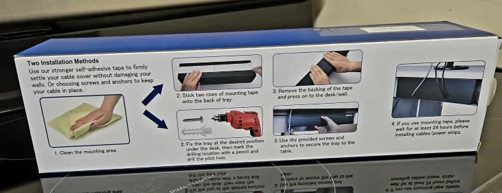 2 Pack Cable Management Under Desk image indicator(2)