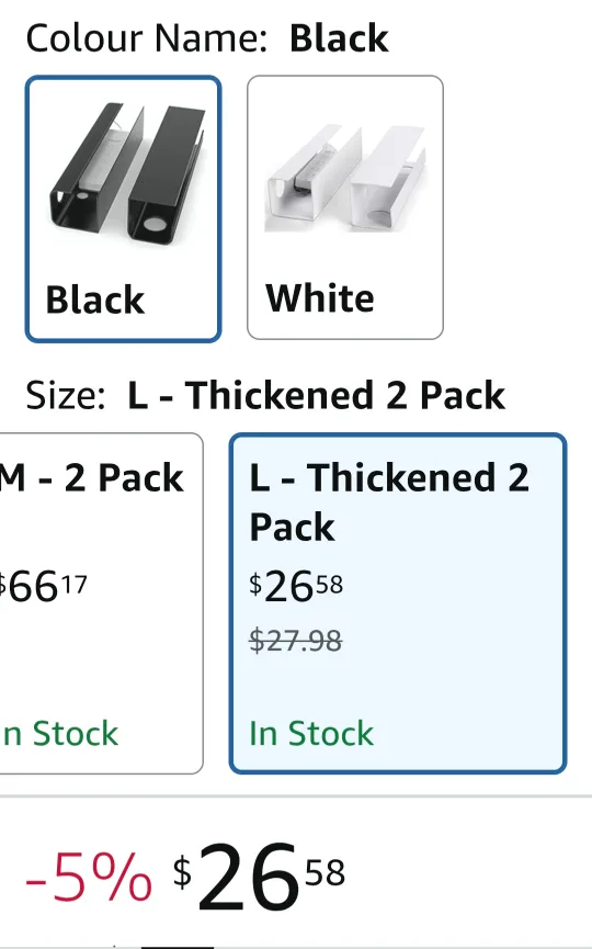 2 Pack Cable Management Under Desk image indicator(8)