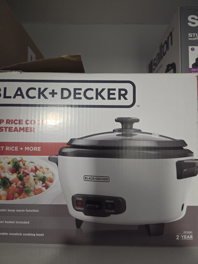 Black+Decker 6-Cup Rice Cooker Steamer