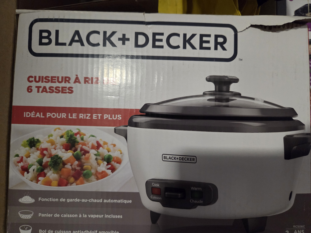 Black+Decker 6-Cup Rice Cooker Steamer - photo 2