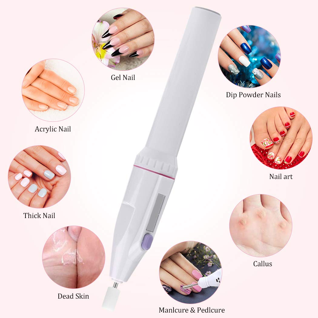 Nail Drill,Aniwon Portable Nail Drill File Kit for Acrylics - photo 2