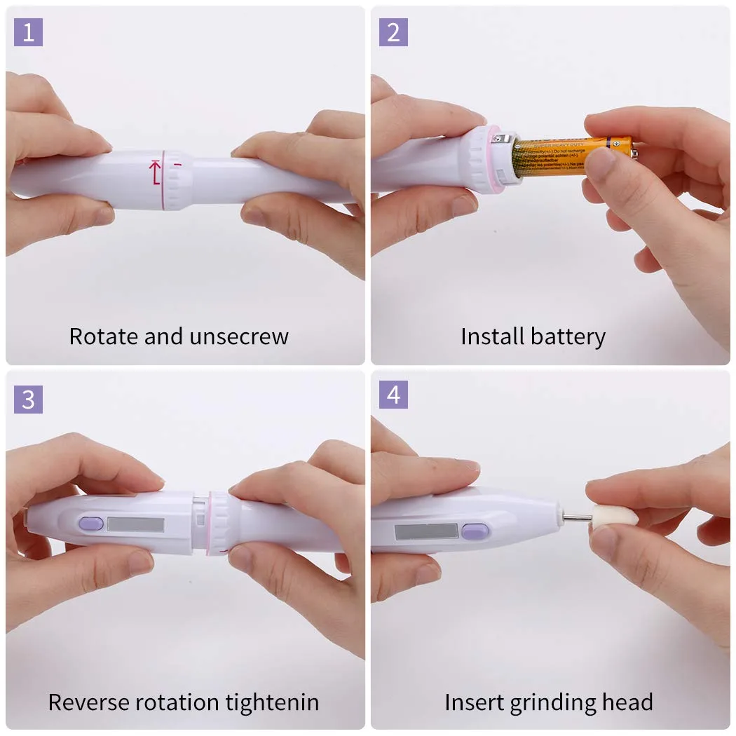 Nail Drill,Aniwon Portable Nail Drill File Kit for Acrylics image indicator(4)