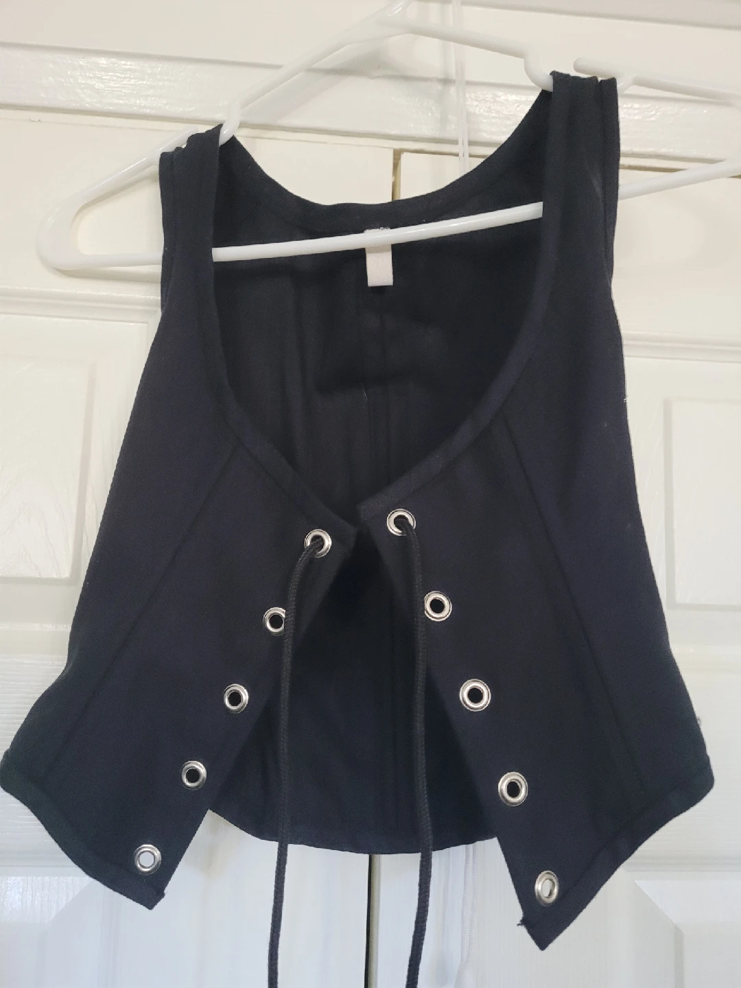 Medieval Black Lace-Up Vest