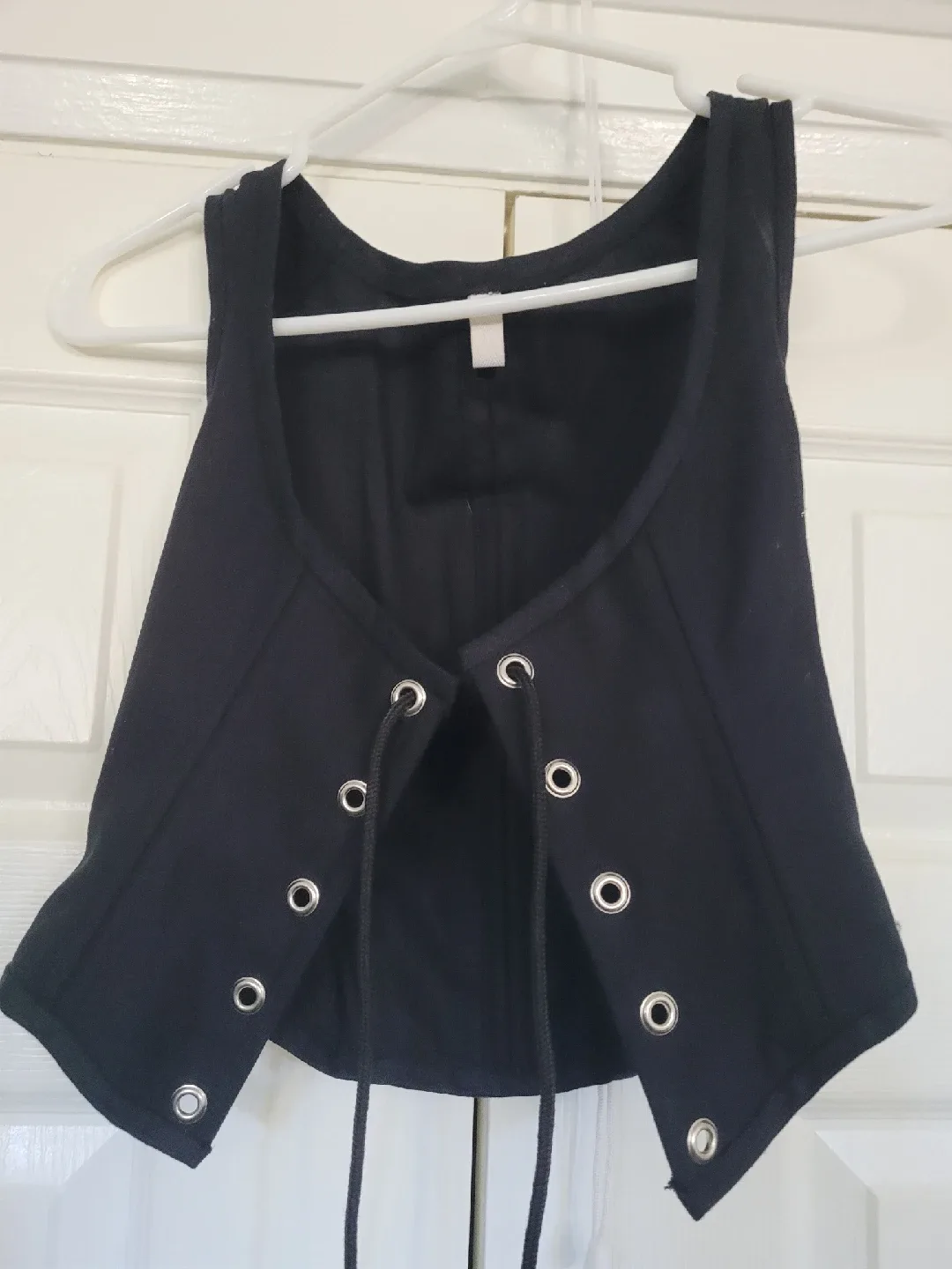 Medieval Black Lace-Up Vest