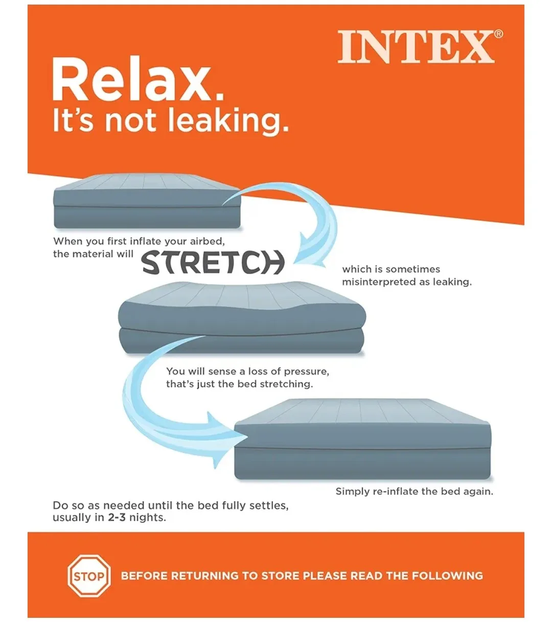 Intex Dura-Beam Airbed 12" - Won't Dip! image indicator(2)