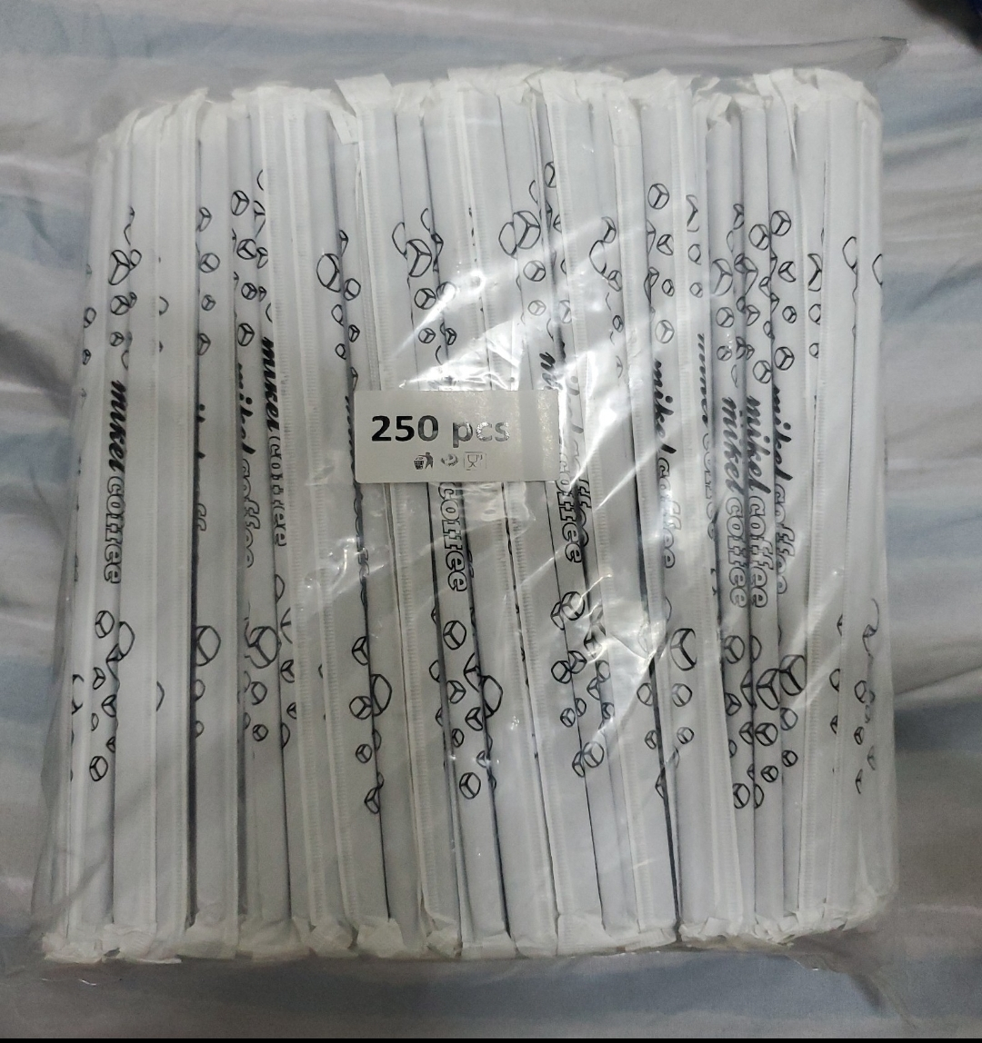 250pcs paper straws