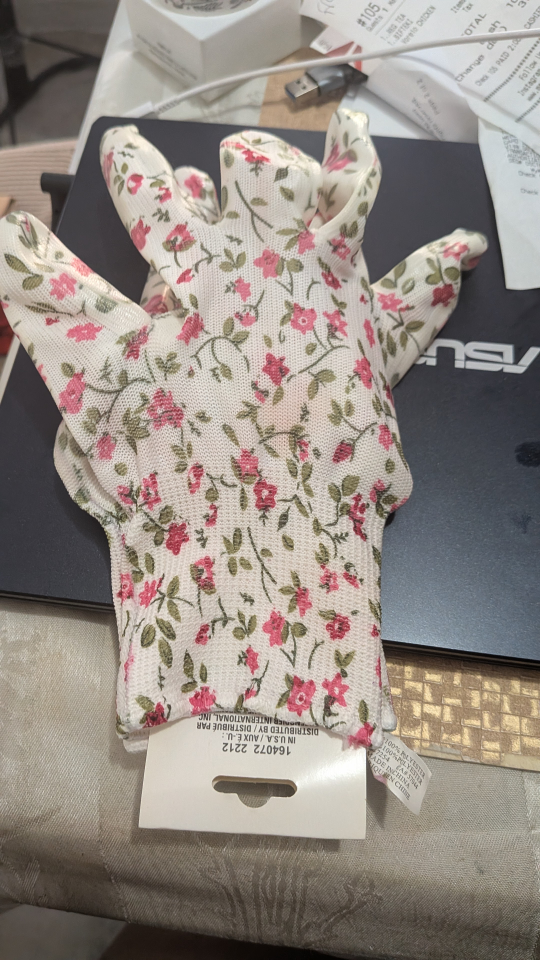 Garden Gloves - Floral Design - One Size Fits Most - photo 2