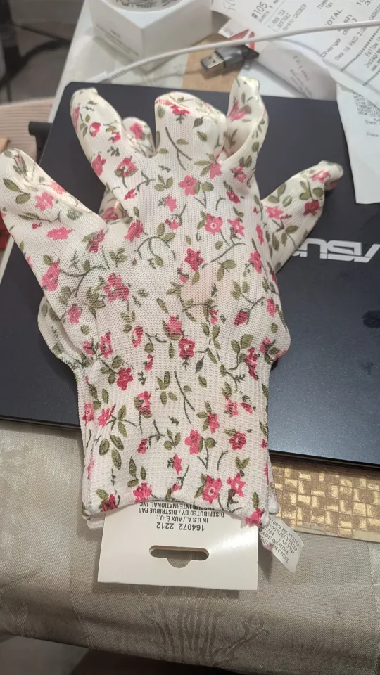 Garden Gloves - Floral Design - One Size Fits Most image indicator(2)