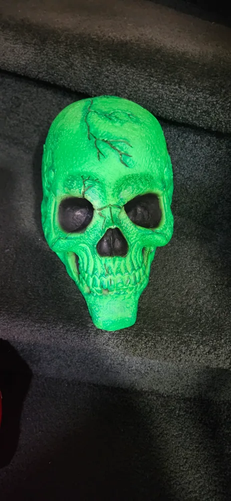 Green Halloween Decorative Skull. Size Like human 💀 skull thumbnail