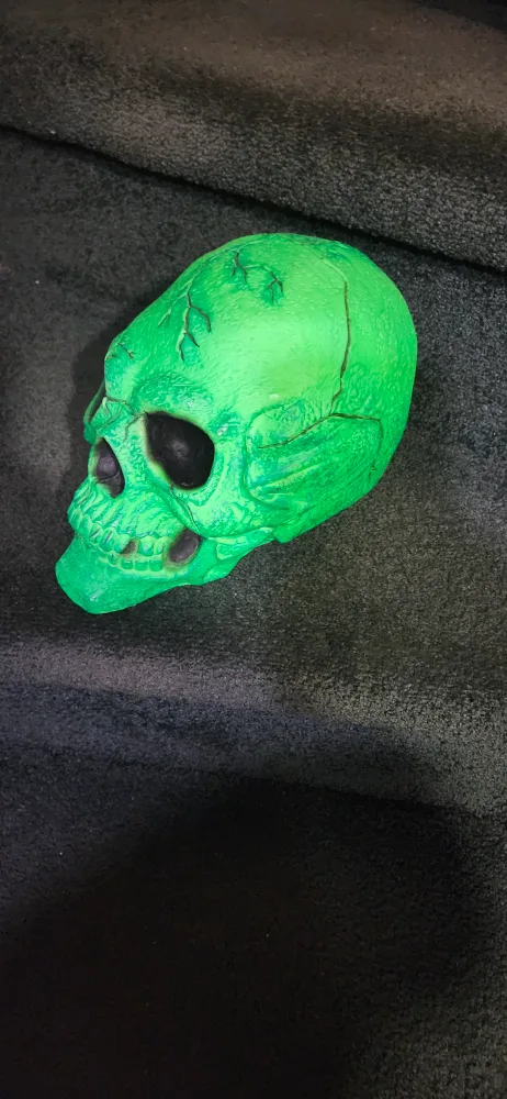 Green Halloween Decorative Skull. Size Like human 💀 skull image indicator(2)