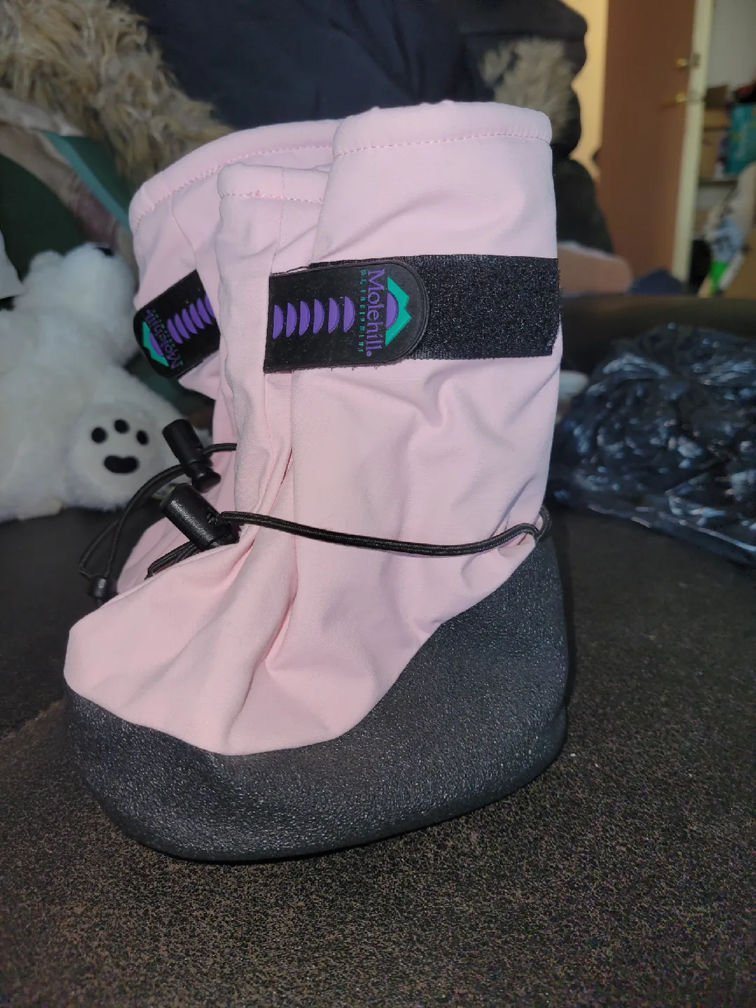 Molehill Pink Sno-Moc Booties - Infant Size image indicator(3)