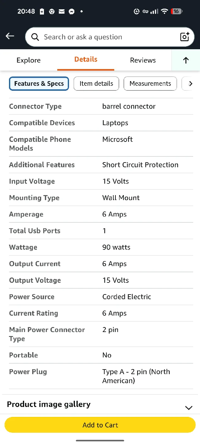 Microsoft Surface Dock Power Adapter image indicator(6)
