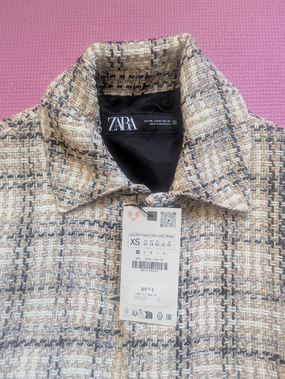 New Zara Tweed Cropped Jacket - Size XS - photo 2