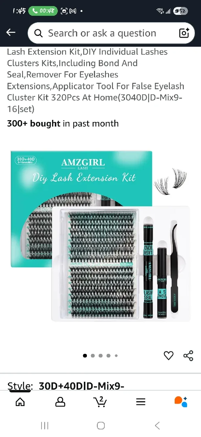 AMZGIRL DIY Lash Extension Kit 320Pcs thumbnail