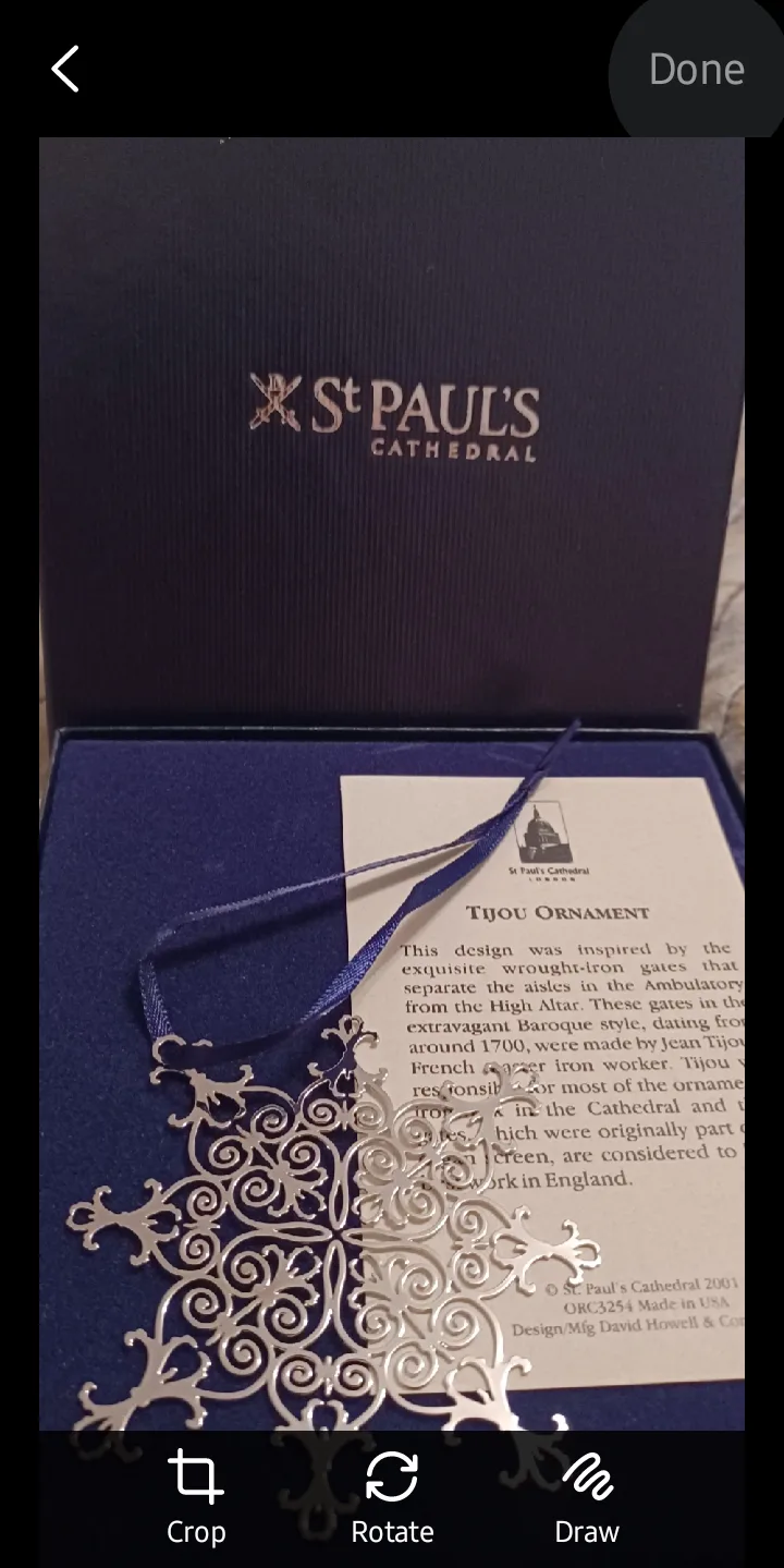 Christmas Vintage St. Paul's Cathedral Tijou Ornament