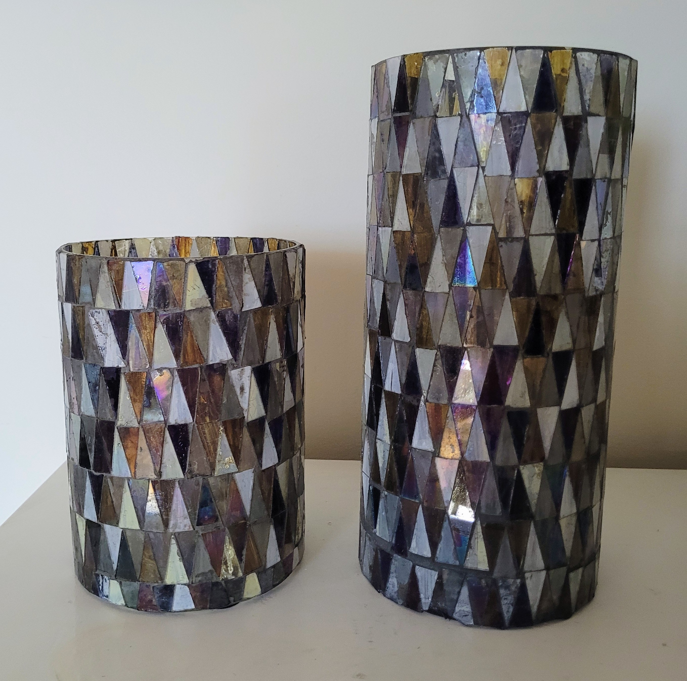 Mosaic Glass Vases - Set of 2⭐