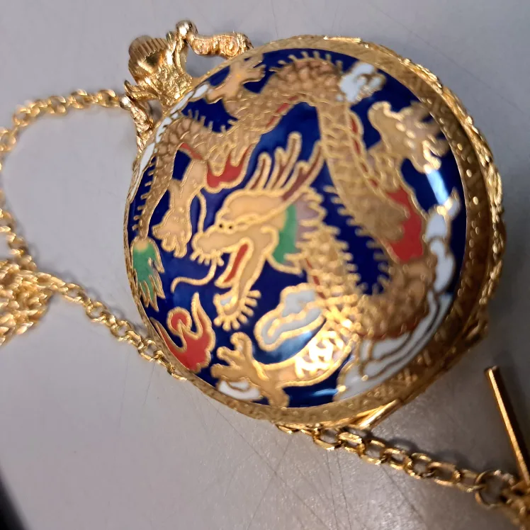 Cloisonne Pocket Watch with Chain image indicator(3)