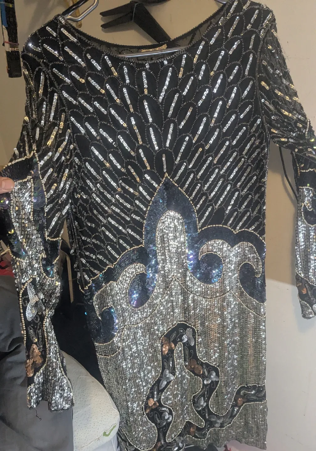 Vintage Beaded Dress - Pure Silk, Rayon Lining thumbnail