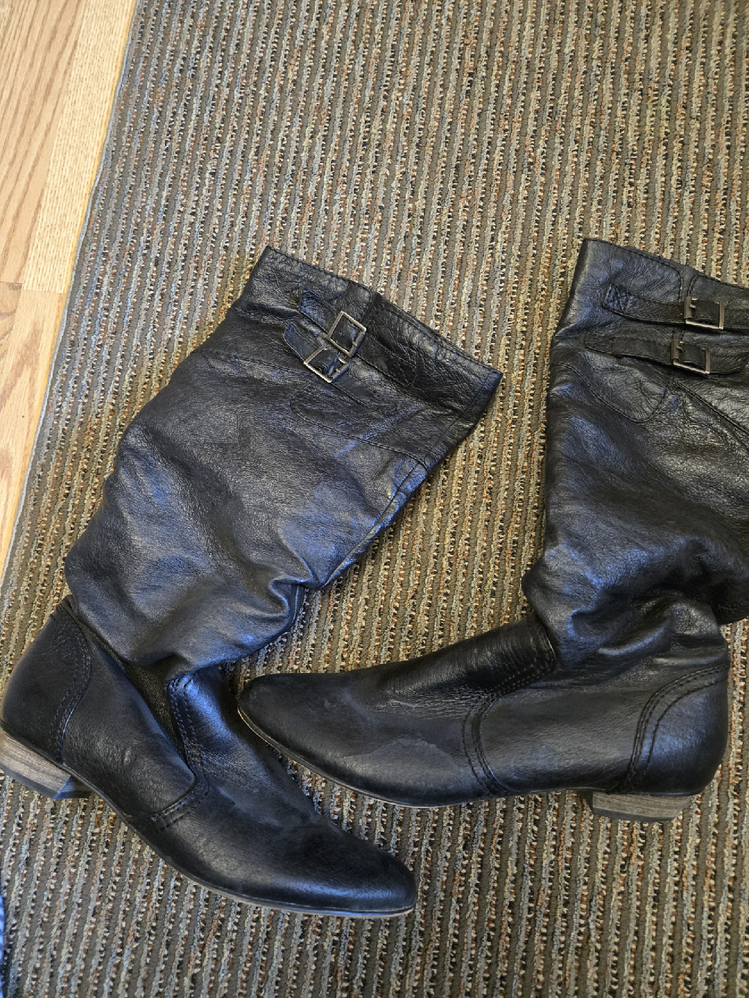 Steve Madden Branddy Black Leather Boots - Size 9.5 - photo 2