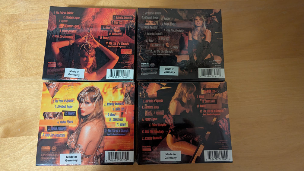 Taylor Swift - The Life of a Showgirl deluxe CDs (Set of 4) - photo 3