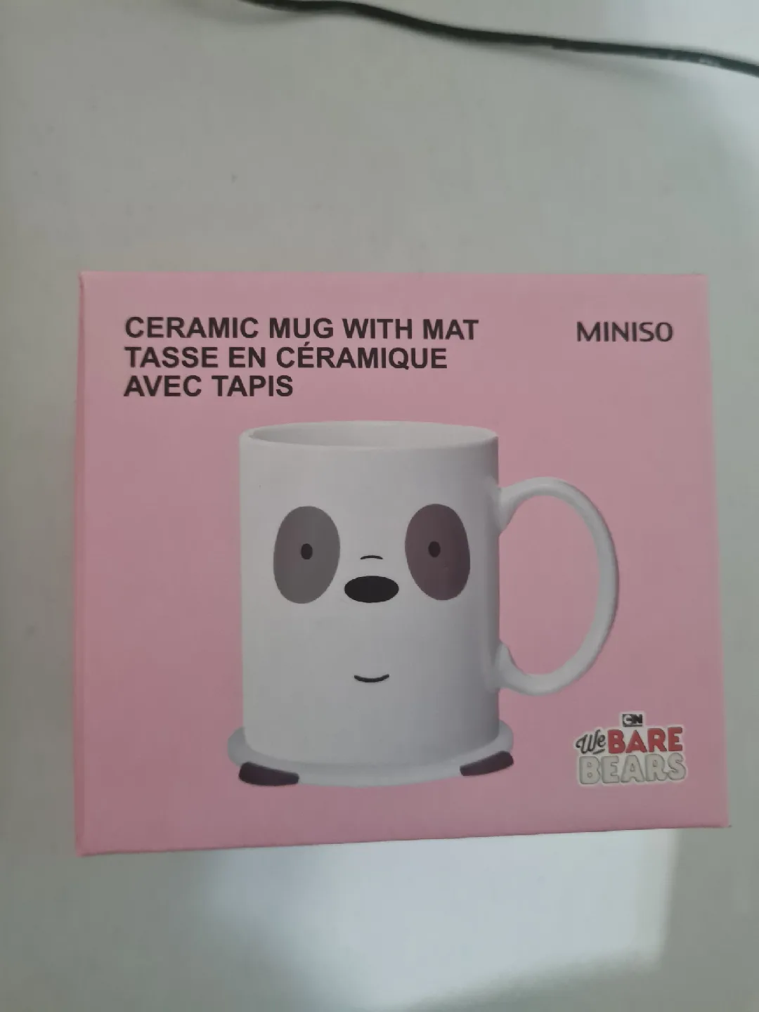 New Miniso We Bare Bears Ceramic Mug with Mat thumbnail