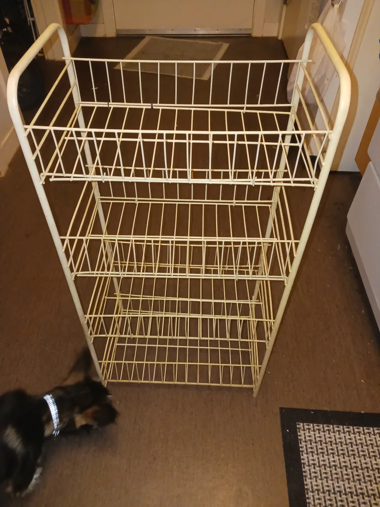 Metal Wire Shelf Rack - Cream Colour thumbnail