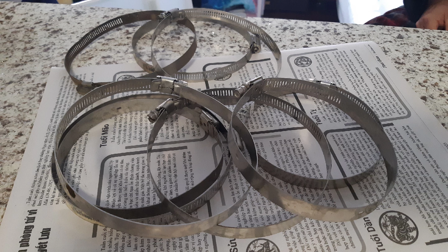 Hose Clamps - different sizes of Metal Clamps